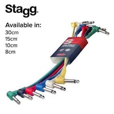 6x Stagg Guitar Patch Leads