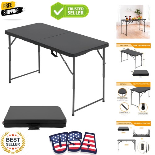 4ft folding table half - folding,