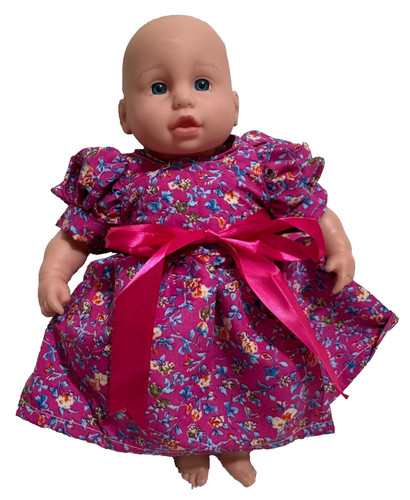 Doll clothes dress - dress, 13"-15"tiny