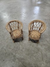 Pair of Mini Wicker Chairs