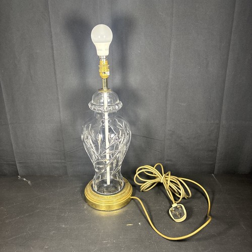 Cut crystal table lamp - cut,