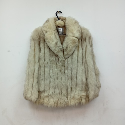 Real blue fox fur - blue,