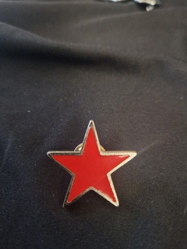 Red star vintage enamel - vintage, pin