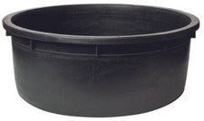 Large Squat Black Plastic