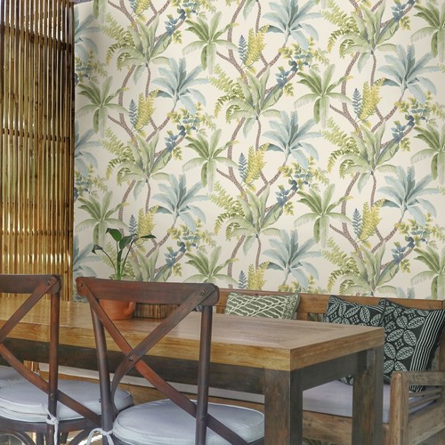 Cream tropical trees - trees, wallpaper