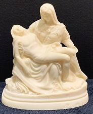 Vintage Resin Pieta Virgin Mary Jesus Christ Signed R. Leoni Sculpture Statue