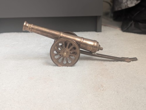 Vintage brass army canon gun - brass,