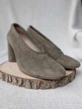 COS sage green suede leather