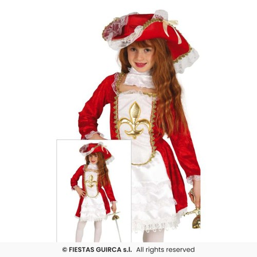 Deluxe red musketeer costume - deluxe,
