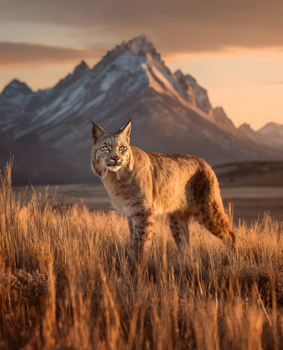 Alert lynx golden grass - alert,