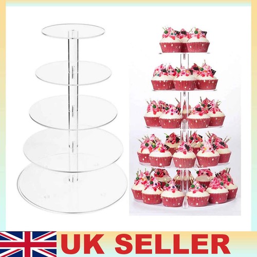 Tier round acrylic - 5-tier, cupcake