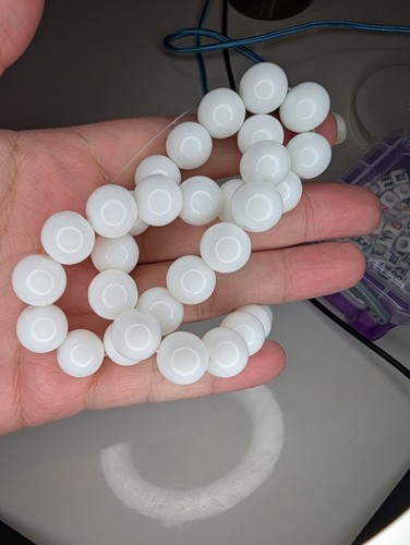 White agate 12mm - agate,