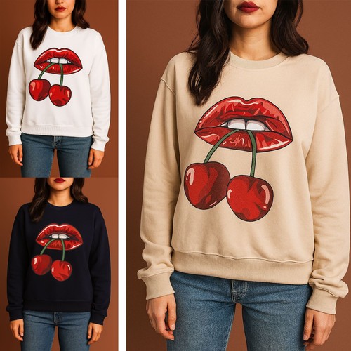 Womens oversized cherry lips - womens,