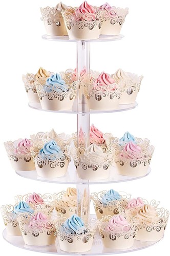 Cupcake stand tier round - cupcake, 4-tier