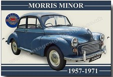 MORRIS MINOR 1000 METAL SIGN.GARAGE SIGN.VINTAGE BRITISH MOTOR CAR.