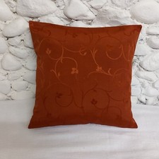 Cushion Cover, Brick Red, Floral Damask, 18", Cotton Blend.