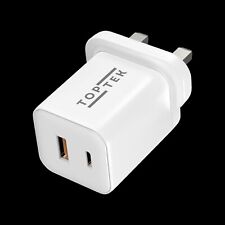 65W USB C GaN Fast Charger Plug 3-Port For iPhone Samsung MacBook iPad Pro/Air