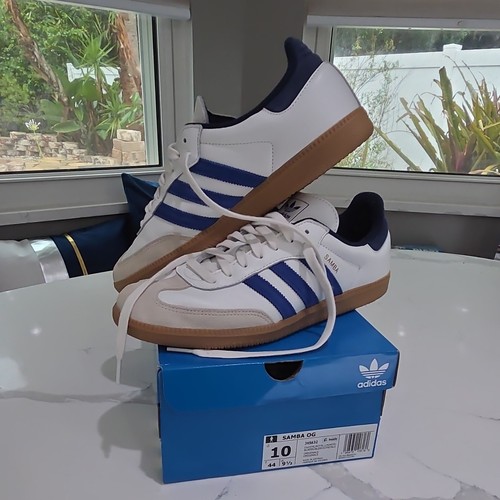 Adidas samba white royal - adidas, white/royal