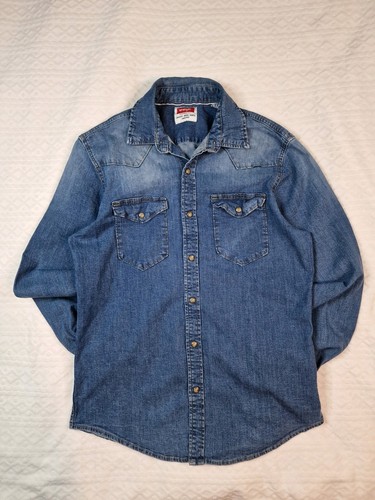 Wrangler denim shirt mens - wrangler,