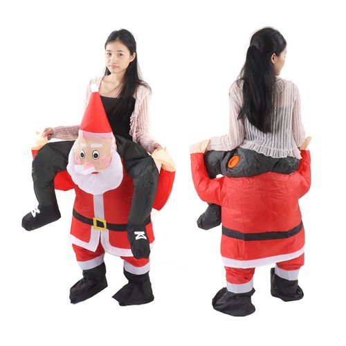 Funny father christmas riding - funny,