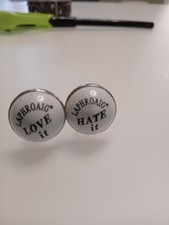 Laphroaig Enamelled Cufflinks Saying Love It and Hate It.2 Pairs of Cufflinks