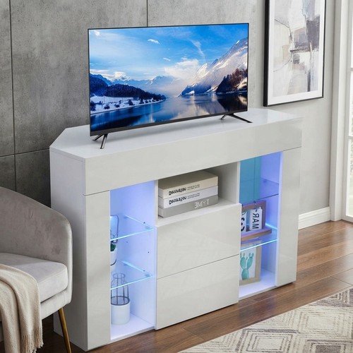 Contemporary white corner - contemporary, tv