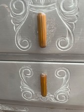 ANTIQUE ART DECO/NOUVEAU LINEN CUPBOARD, PAINTED,SHABBY CHIC CARCASS NEEDS TLC, 