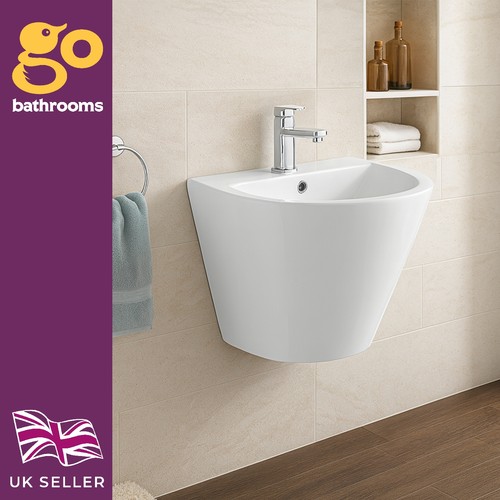 Wall hung basin with - with, chrome