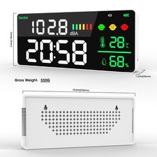 Decibel Meter Wall Mounted Sound Level Meter Noise Monitor 30-130dB  LED Display