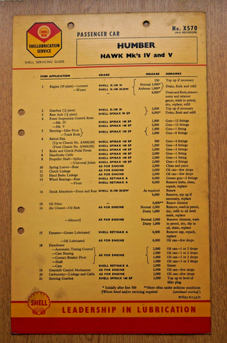 Humber hawk mark v - hawk, &