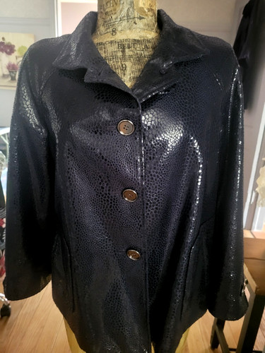 Per navy faux snake skin - se,