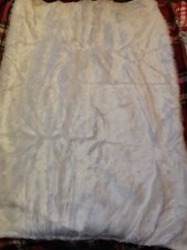 Faux Fur Fabric Medium Long Pile Offcut Colour White/Ivory Polyester