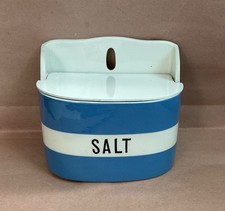 Vintage T G Green Cornishware SALT Box Green Shield Mark