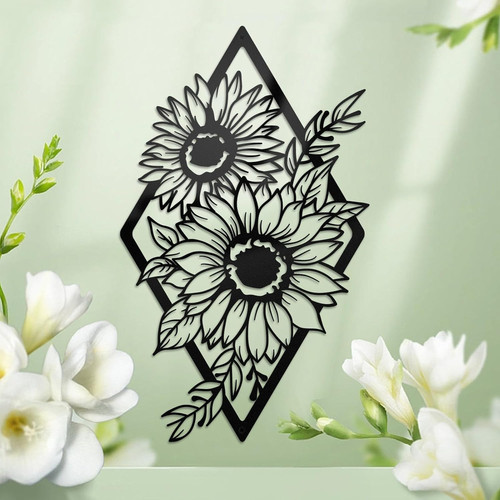 Boho style sunflower wall - boho,