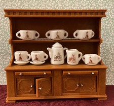 Sylvanian Families Welsh Dresser & Ceramic Tea Service Set.   3A