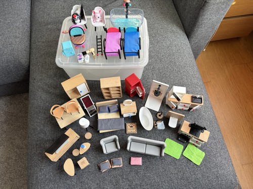 Dolls house furniture and - house,