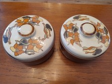 2 Stunning Vintage Royal Worcester Palissy Casserole Dishes With Lids.