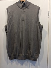 Palm Grove Cotton Blend Grey Mens Golf Gillet - UK L 