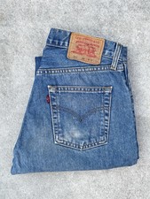 Vintage Men’s Levi’s 521 02 Blue Denim Jeans W32 L32 Straight Leg Regular Fit