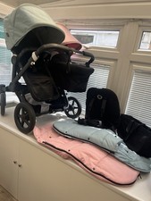 Bugaboo donkey 3 Double/Duo Pink/Blue on Black chassis