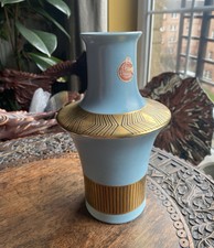Colin Melbourne Memphis Ware Pottery Duck Egg Blue Cm5 Vase. Keith Murray Int.