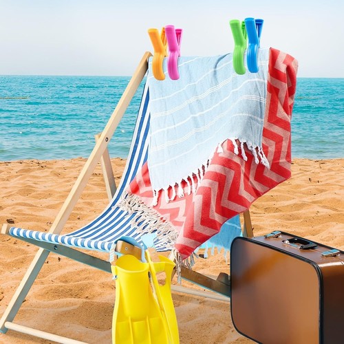 Pcs beach towel - beach, clips