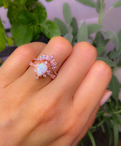 Opal ring set pear shaped - opal, set,pear