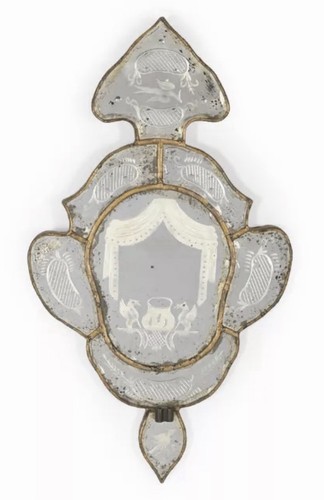 Etched wall mirror or - an,