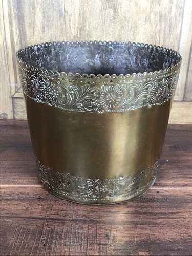 Vintage indian brass planter - indian,