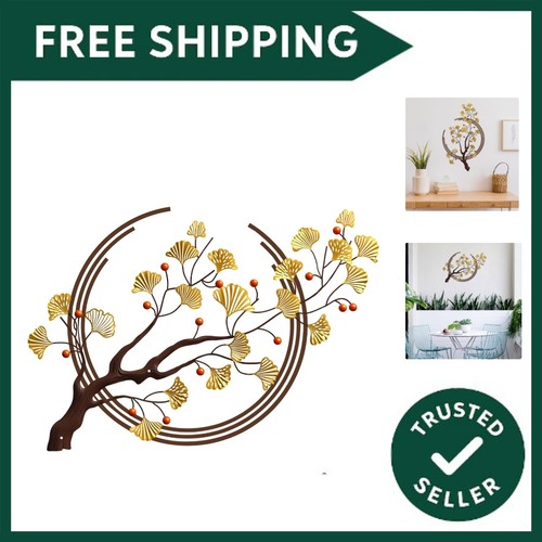 Metal ginkgo tree leaf wall - leaf,
