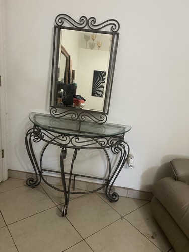 Matching wrought iron - iron, console