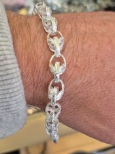 Sterling Silver/925 9 Inch " TULIP" bracelet 24..07 Grams