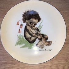 Brownie Downing Australian Aboriginal Baby Wall Plate - approx. 21cm wide