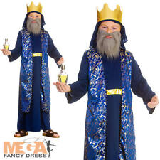Blue Wise Man Boys Fancy Dress Christmas Nativity King Childrens Kids Costume